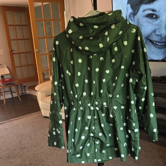 Green Polka Dot Women's Rain Jacket  ✨️ Size 2X ⭐️✨️ - Picture 2 of 11